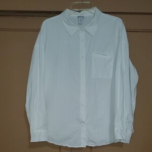 Elegant White Women's Button Down Shirt